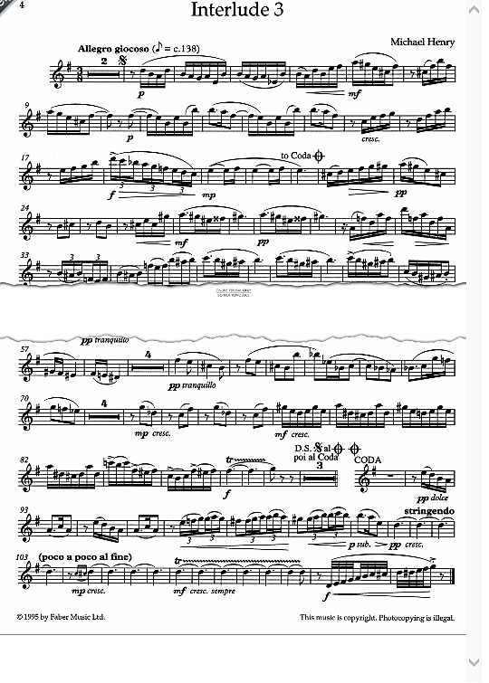 interlude 3 klavier & melodieinstr. michael henry