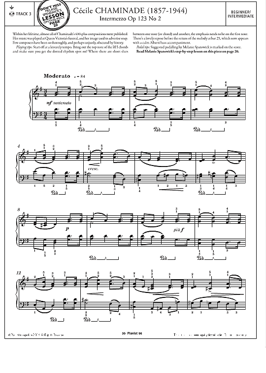 intermezzo op.123, no.2 klavier solo cecile chaminade
