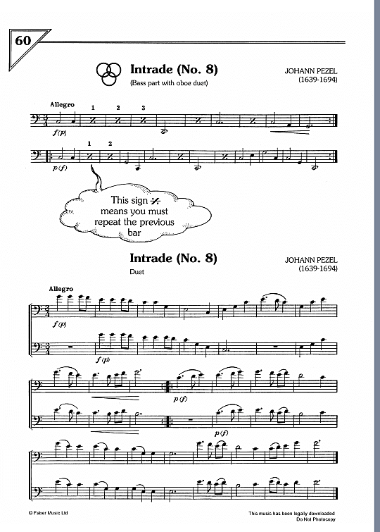 intrade no. 8 duett 2 st. johann pezel