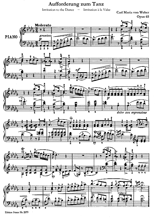 invitation to the dance op.65 klavier solo carl maria von weber