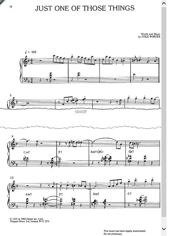 just one of those things klavier solo joanne brackeen