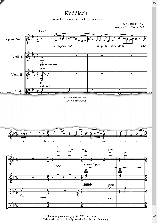 kaddisch from deux melodies hebraiques  quartett streicher maurice ravel
