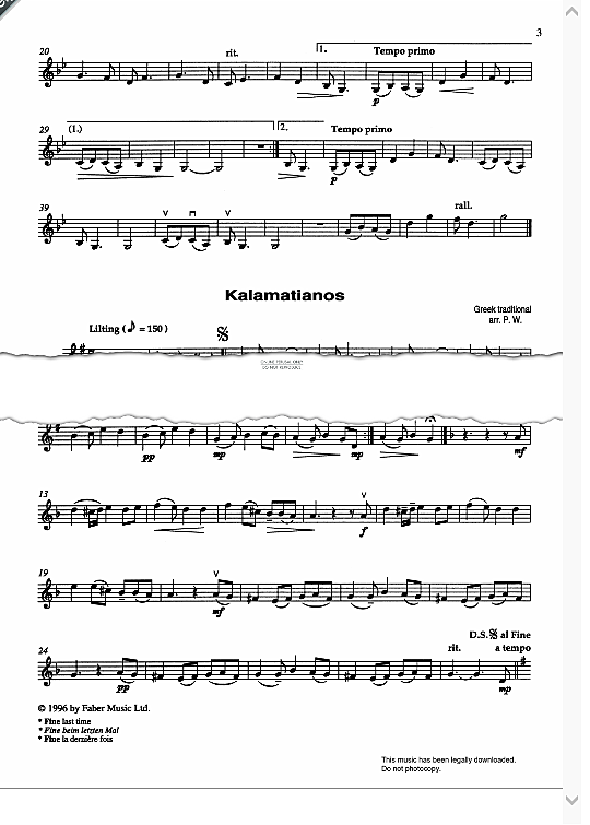 kalamatianos klavier & melodieinstr. greek traditional