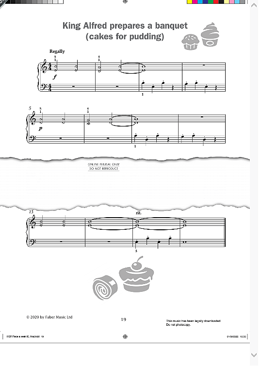 king alfred prepares a banquet from improve your sight reading! a piece a week piano initial  klavier solo paul harris