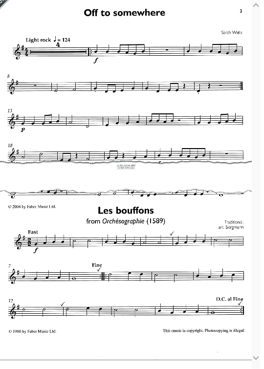 les bouffons from orchesographie klavier & melodieinstr. french traditional