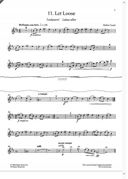 let loose klavier & melodieinstr. robin grant