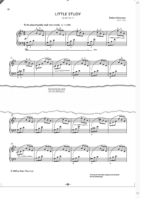 little study op.68, no.14 from real repertoire studies grades 4 6 klavier solo robert schumann