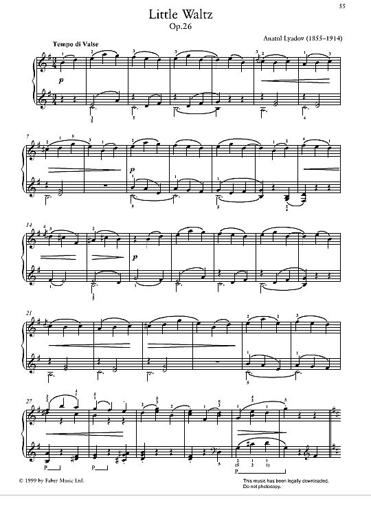 little waltz op.26 klavier solo anatoly lyadov