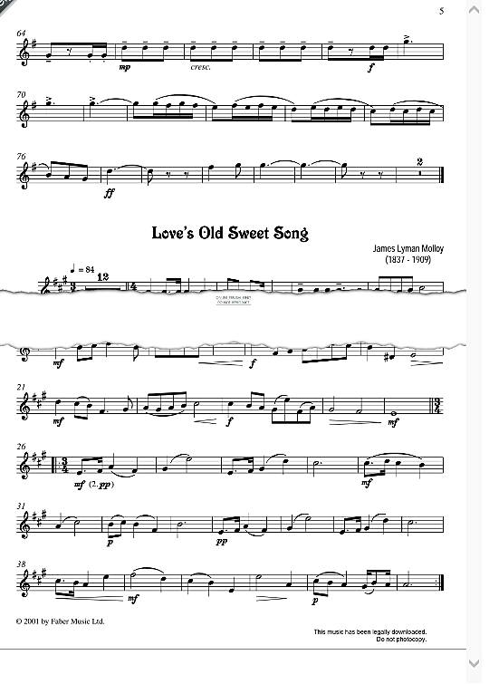 love s old sweet song klavier & melodieinstr. james molloy