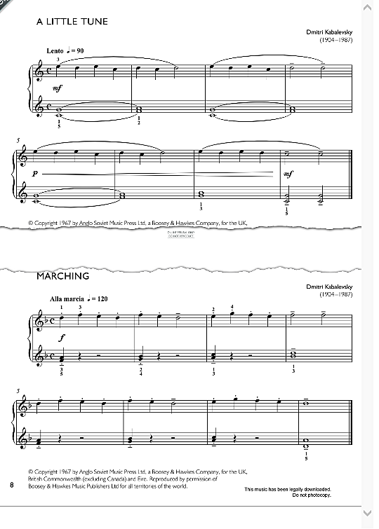 marching klavier solo dmitri kabalevsky