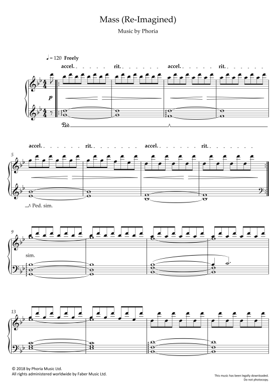 mass re imagined klavier solo phoria
