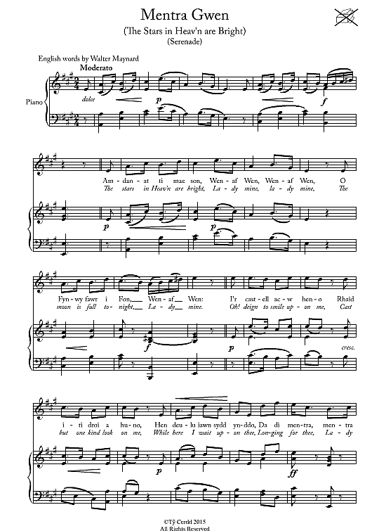 mentra gwen gesang & begleitung welsh traditional