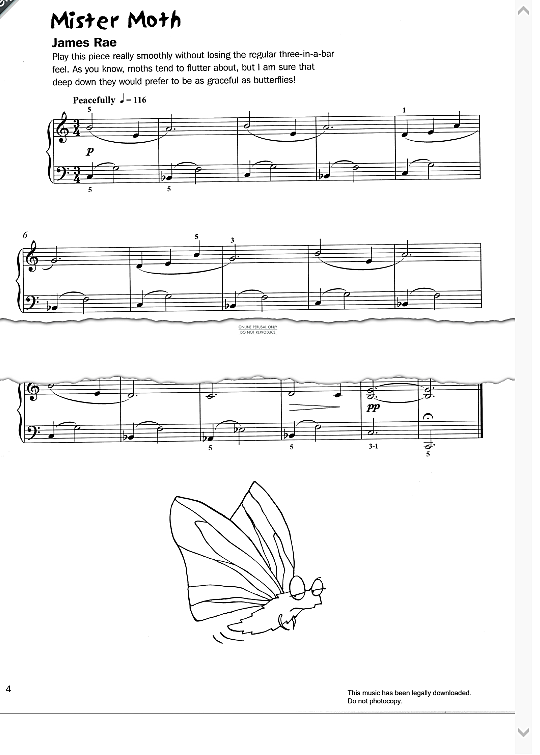 mister moth klavier solo james rae