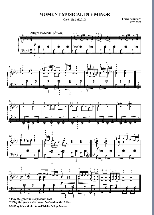 moment musical in f minor op.94 no.3 d.780 klavier solo franz schubert