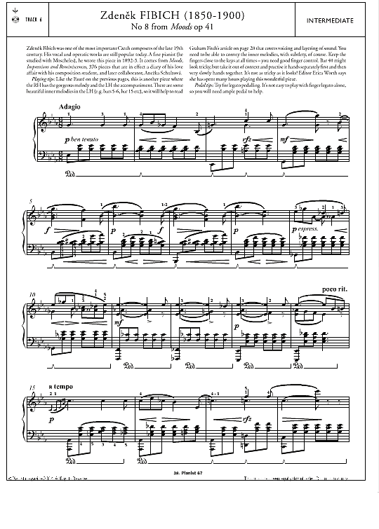moods op.41 no.8 klavier solo zdenek fibich