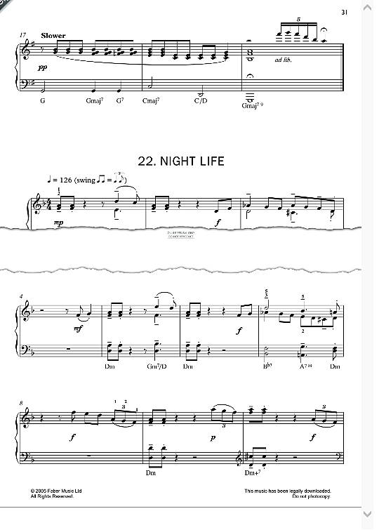 night life klavier solo john kember