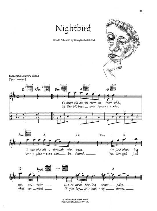 nightbird melodie & akkorde eva cassidy