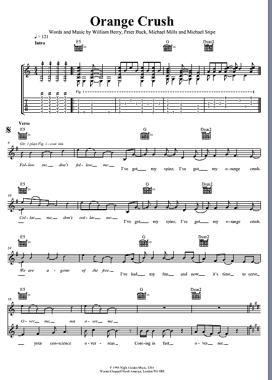 orange crush gitarre tab r.e.m.