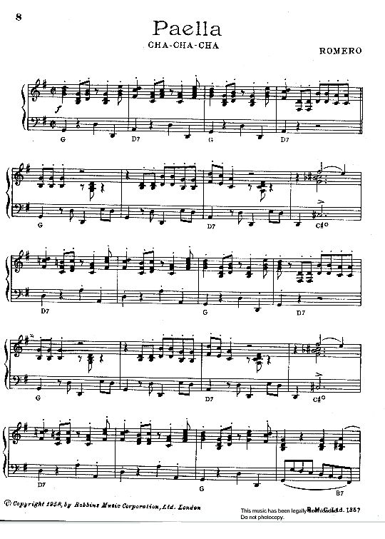 paella klavier solo romero