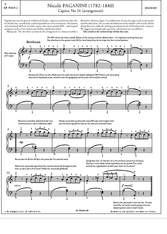 paganini caprice no. 24 klavier solo nicolo paganini