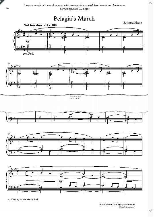 pelagia s march klavier solo richard harris
