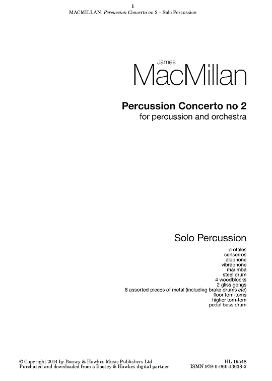 percussion concerto no.2 percussion james macmillan