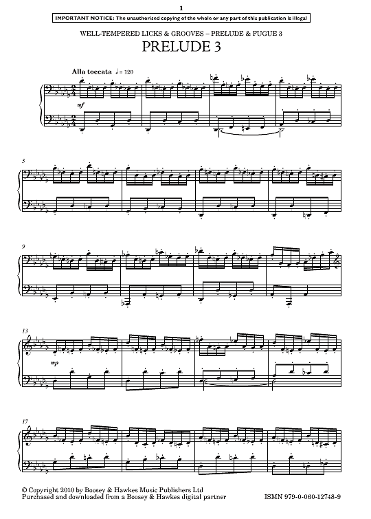 prelude & fugue 3 klavier solo michelle gorrell