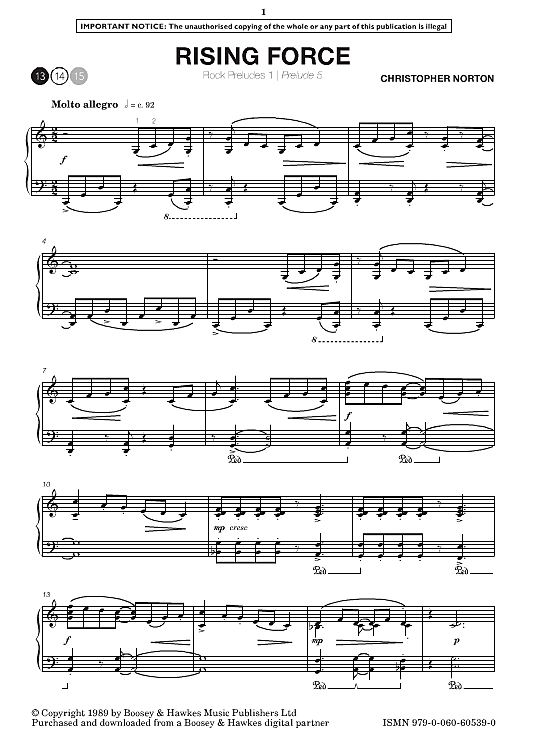 prelude v rising force from rock preludes klavier solo christopher norton