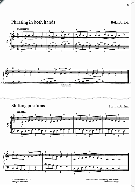 shifting positions klavier solo henri bertini