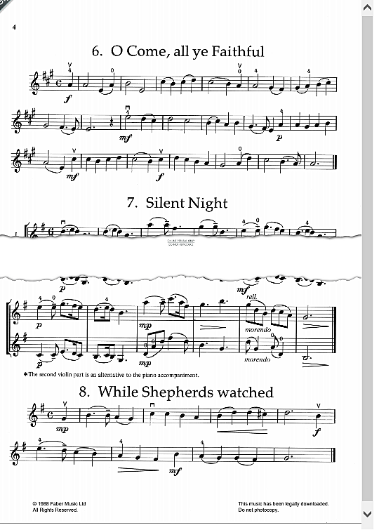 silent night klavier & melodieinstr. franz xaver gruber