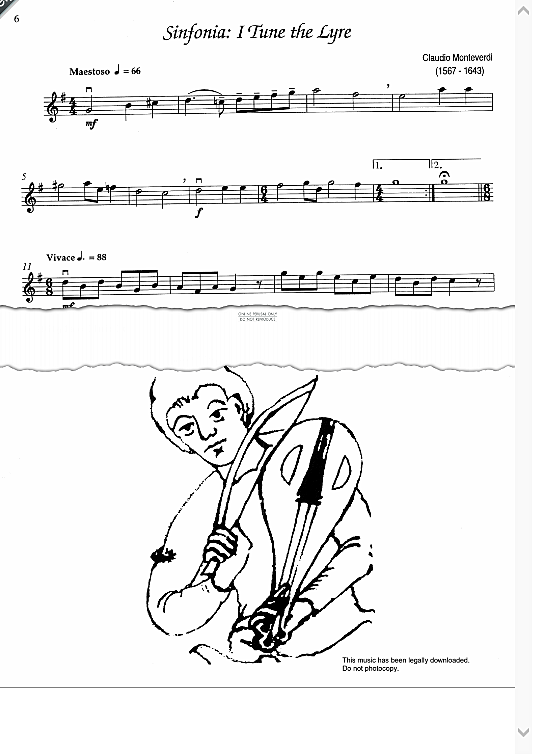 sinfonia: i tune the lyre klavier & melodieinstr. claudio monteverdi