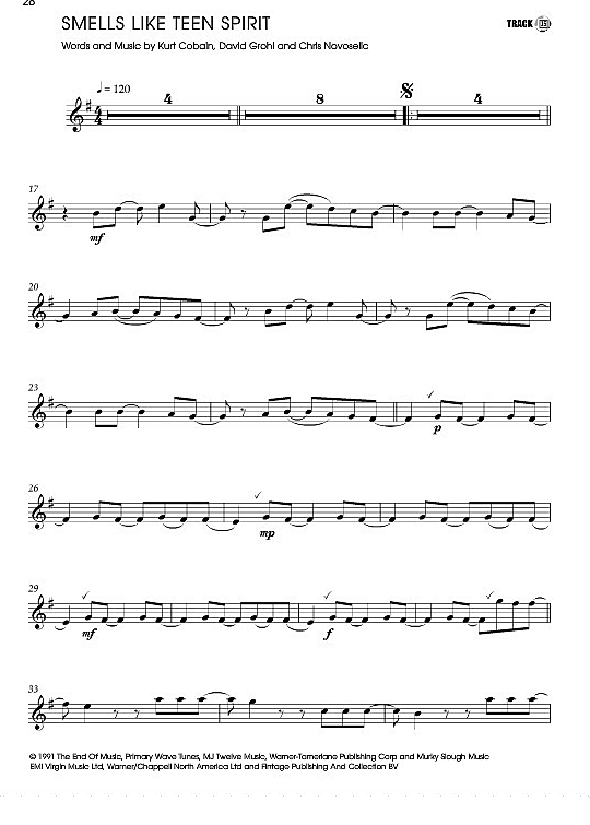 Nirvana smells like remix. Ноты для саксофона Нирвана. Нирвана smells like teen Spirit на пианино Ноты. Smells like teen Spirit Ноты для саксофона. Nirvana smells like teen Spirit Ноты.