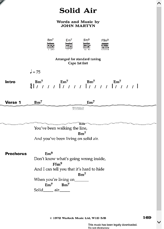 solid air songbook mit akkorden john martyn