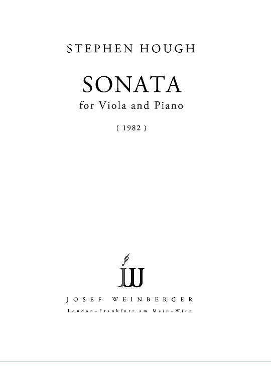 sonata for viola and piano klavier & melodieinstr. stephen hough