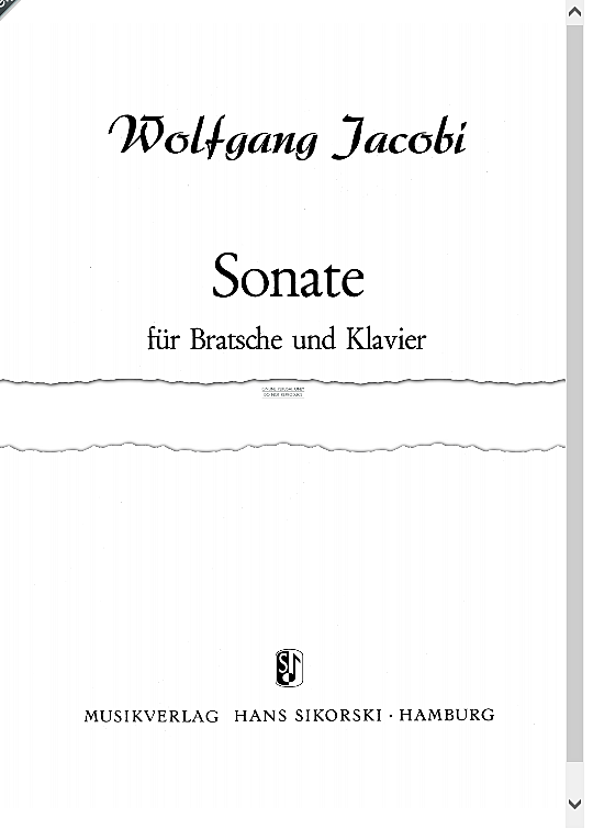 sonata klavier & melodieinstr. wolfgang jacobi