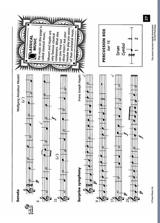 sonata/surprise symphony solo 1 st. ludwig van beethoven