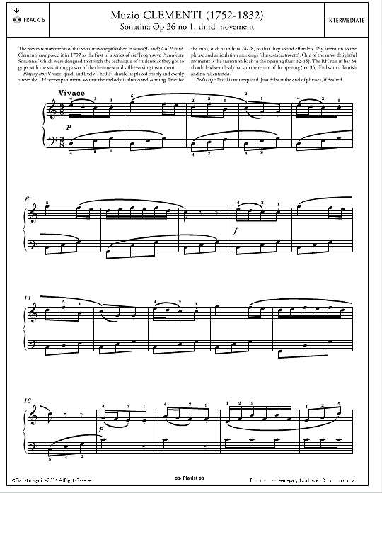 sonatina in c op.36, no.1, third movement klavier solo muzio clementi