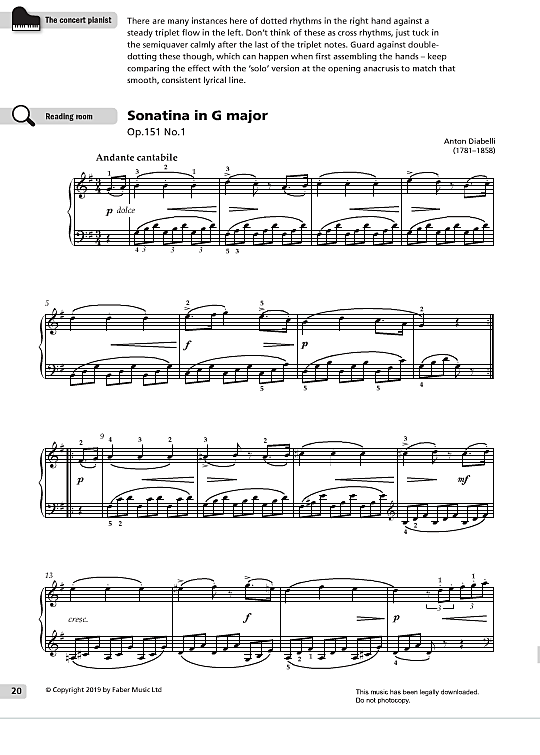 sonatina in g major op.151 no.1 klavier solo anton diabelli