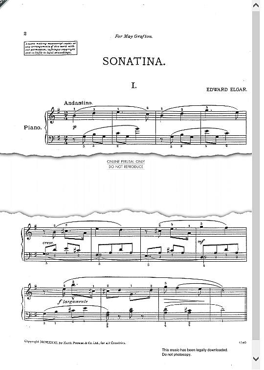 sonatina klavier solo edward elgar
