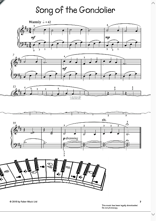 song of the gondolier klavier einfach joanna macgregor