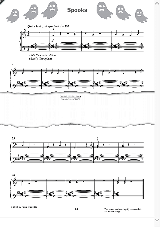 spooks from improve your sight reading! a piece a week piano grade 2  klavier solo paul harris