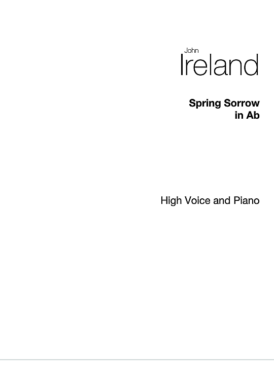 spring sorrow klavier & gesang john ireland
