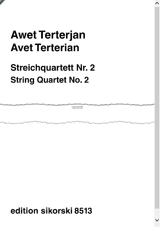 streichquartett nr. 2 quartett streicher awet terterjan