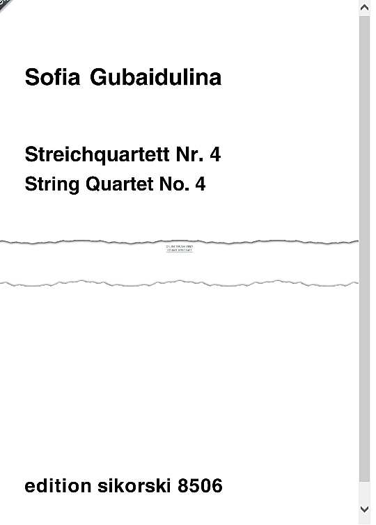 streichquartett nr. 4 quartett streicher sofia gubaidulina