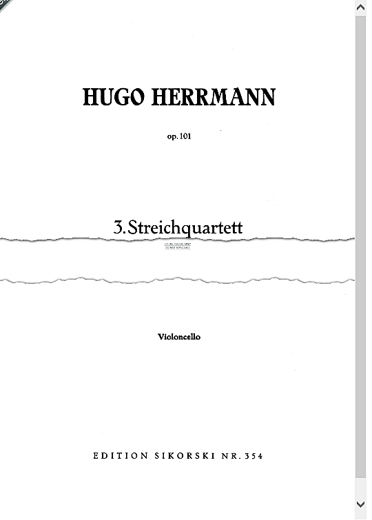 string quartet no. 3 instrumental parts hugo herrmann