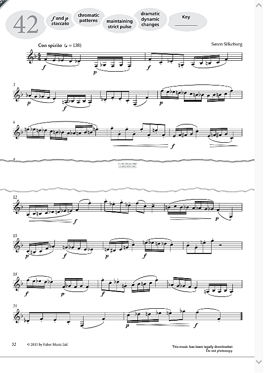 study no.42 con spirito from more graded studies for clarinet book one  solo 1 st. soren silkeborg