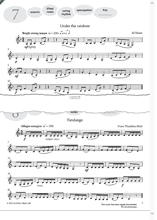 study no.8 fandango from more graded studies for clarinet book one  solo 1 st. franz blatt