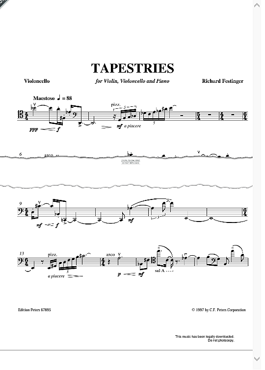 tapestries instrumental parts richard festinger
