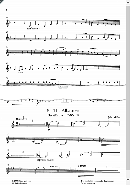 the albatross klavier & melodieinstr. john miller