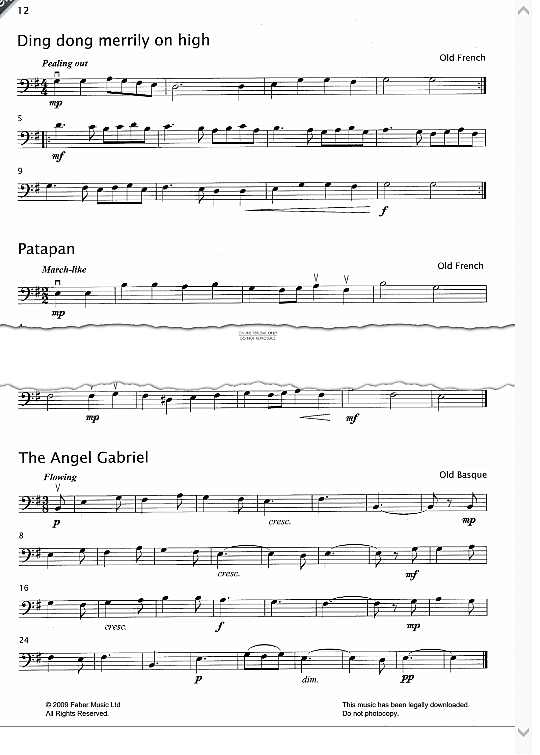 the angel gabriel solo 1 st. french traditional